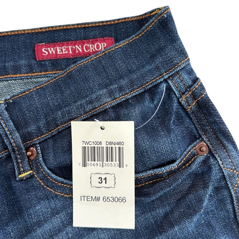 LUCKY BRAND Sweet N’ Crop Cuffed Capri Blue NEW Jeans 12/31 - Picture 4 of 9